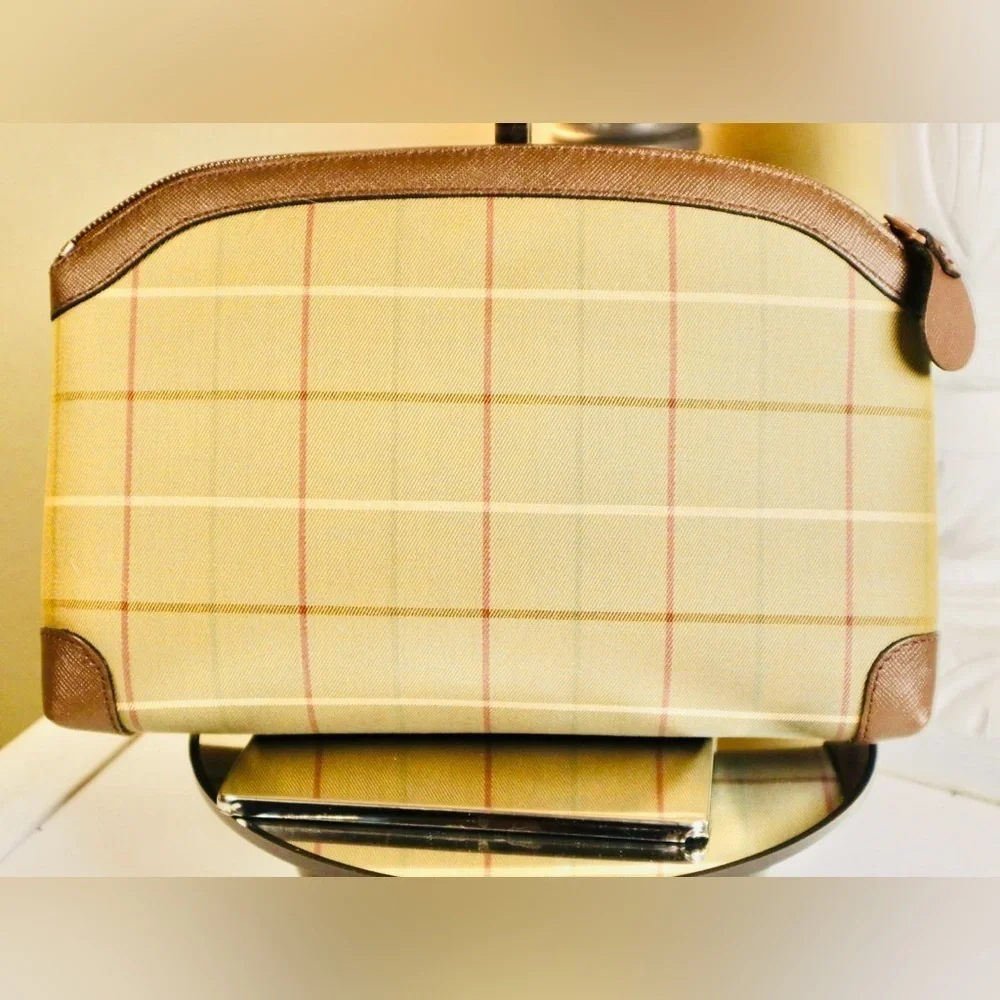 BURBERRY Clutch bag Brown PVC/leather unisex VTG “Host Pick”